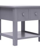 vidaXL Странична маса сива 40x40x40 см дърво от пауловния