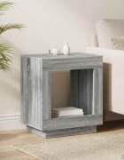 vidaXL Странична маса Сива сонома 60 x 40 x 65 см Инженерна дървесина