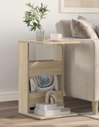 vidaXL Странична маса Сонома дъб 40 x 35 x 605 см Инженерна дървесина