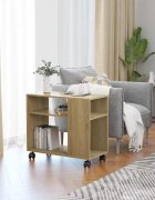 vidaXL Странична маса сонома дъб 70x35x605 см инженерна дървесина