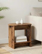 vidaXL Странична маса Старо дърво 50 x 395 x 55 см