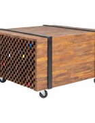 vidaXL Странична маса тиково дърво 60x60x38 см