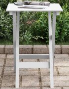 vidaXL Странична масичка сгъваема бяла масивна топола