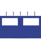 vidaXL Странична стена за шатра с прозорци 4x2 м синя