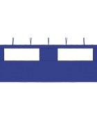 vidaXL Странична стена за шатра с прозорци 6x2 м синя