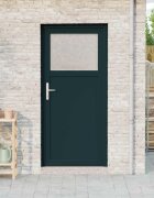 vidaXL Странична входна врата 88 x 198 см ПВЦ Антрацит