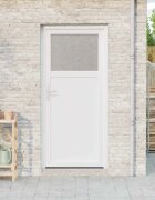 vidaXL Странична входна врата 88 x 198 см ПВЦ Бяло