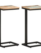 vidaXL Странични маси 2 бр 315x245x645 см регенерирано дърво масив