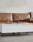 vidaXL Странични маси 2 бр бели 50x46x35 см инженерно дърво