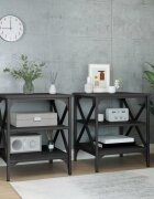 vidaXL Странични маси 2 бр черни 40x42x50 см инженерно дърво