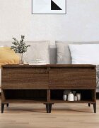 vidaXL Странични маси 2 бр Кафяв дъб 50x46x50 см инженерно дърво