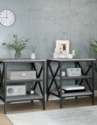 vidaXL Странични маси 2 бр сив сонома 40x42x50 см инженерно дърво