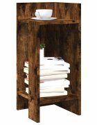 vidaXL Странични маси с рафт 2 бр опушен дъб 255x27x60 см