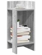 vidaXL Странични маси с рафт 2 бр сив сонома 255x27x60 см