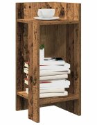 vidaXL Странични маси с рафт 2 бр старо дърво 255x27x60 см