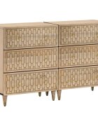 vidaXL Странични шкафове 2 бр 60x33x75 см манго масивно дърво