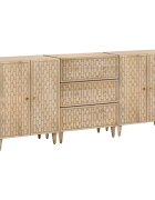 vidaXL Странични шкафове 3 бр 60x33x75 см манго масивно дърво