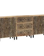 vidaXL Странични шкафове 3 бр 60x33x75 см манго масивно дърво