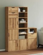 vidaXL Странични шкафове 5 бр. ODDA 40x24x79 cm борово дърво масив