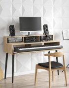 vidaXL Студио бюро Дъб сонома 110 x 425 x 36 см Инженерна дървесина