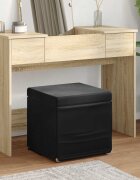 vidaXL Стук Черно 41 x 41 x 40 см Кадифе и инженерна дървесина