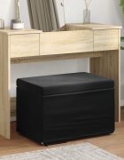 vidaXL Стук Черно 61 x 41 x 40 см Кадифе и инженерна дървесина