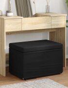 vidaXL Стук Черно 61 x 41 x 40 см Текстил и конструирано дърво