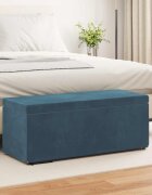 vidaXL Стук Синьо 101 x 41 x 40 см Кадифе и инженерна дървесина