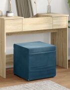 vidaXL Стук Синьо 41 x 41 x 40 см Кадифе и инженерна дървесина