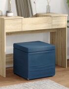 vidaXL Стук Синьо 41 x 41 x 40 см Текстил и конструирано дърво