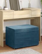 vidaXL Стук Синьо 61 x 41 x 40 см Кадифе и инженерна дървесина