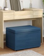 vidaXL Стук Синьо 61 x 41 x 40 см Текстил и конструирано дърво