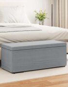 vidaXL Стук Светлосиво 101 x 41 x 40 см Текстил и конструирано дърво