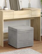 vidaXL Стук Светлосиво 41 x 41 x 40 см Кадифе и инженерна дървесина