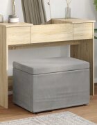 vidaXL Стук Светлосиво 61 x 41 x 40 см Кадифе и инженерна дървесина