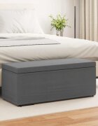 vidaXL Стук Тъмен сив 101 x 41 x 40 см Текстил и конструирано дърво