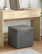 vidaXL Стук Тъмен сив 41 x 41 x 40 см Текстил и конструирано дърво