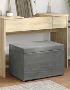 vidaXL Стук Тъмен сив 61 x 41 x 40 см Кадифе и инженерна дървесина