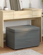 vidaXL Стук Тъмен сив 61 x 41 x 40 см Текстил и конструирано дърво