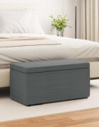 vidaXL Стук Тъмен сив 81 x 41 x 40 cm Текстил и конструирано дърво