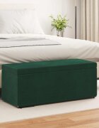 vidaXL Стук Тъмен зелен 101 x 41 x 40 см Кадифе и инженерна дървесина