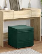 vidaXL Стук Тъмен зелен 41 x 41 x 40 см Кадифе и инженерна дървесина