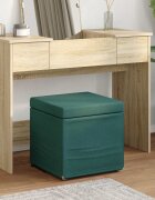 vidaXL Стук Тъмен зелен 41 x 41 x 40 см Текстил и конструирано дърво