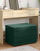 vidaXL Стук Тъмен зелен 61 x 41 x 40 см Кадифе и инженерна дървесина