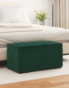 vidaXL Стук Тъмен зелен 81 x 41 x 40 cm Кадифе и инженерна дървесина