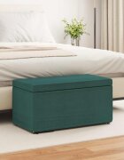 vidaXL Стук Тъмен зелен 81 x 41 x 40 cm Текстил и конструирано дърво