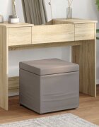 vidaXL Стук Таупе 41 x 41 x 40 см Текстил и конструирано дърво