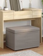 vidaXL Стук Таупе 61 x 41 x 40 см Текстил и конструирано дърво