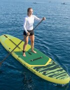 vidaXL SUP дъска с седалка 2 в 1 POSEIDON 366 x 81 x 15 см Зелено