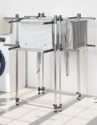 vidaXL Сушилник за дрехи 107x107x120 см алуминий